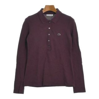 ラコステ(LACOSTE)のLACOSTE ラコステ ポロシャツ 34(XXS位) エンジ 【古着】【中古】(ポロシャツ)