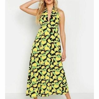 エイソス(asos)の英国インポート♡バナナ柄マキシワンピース・ビーチドレス・カバーアップ(ロングワンピース/マキシワンピース)