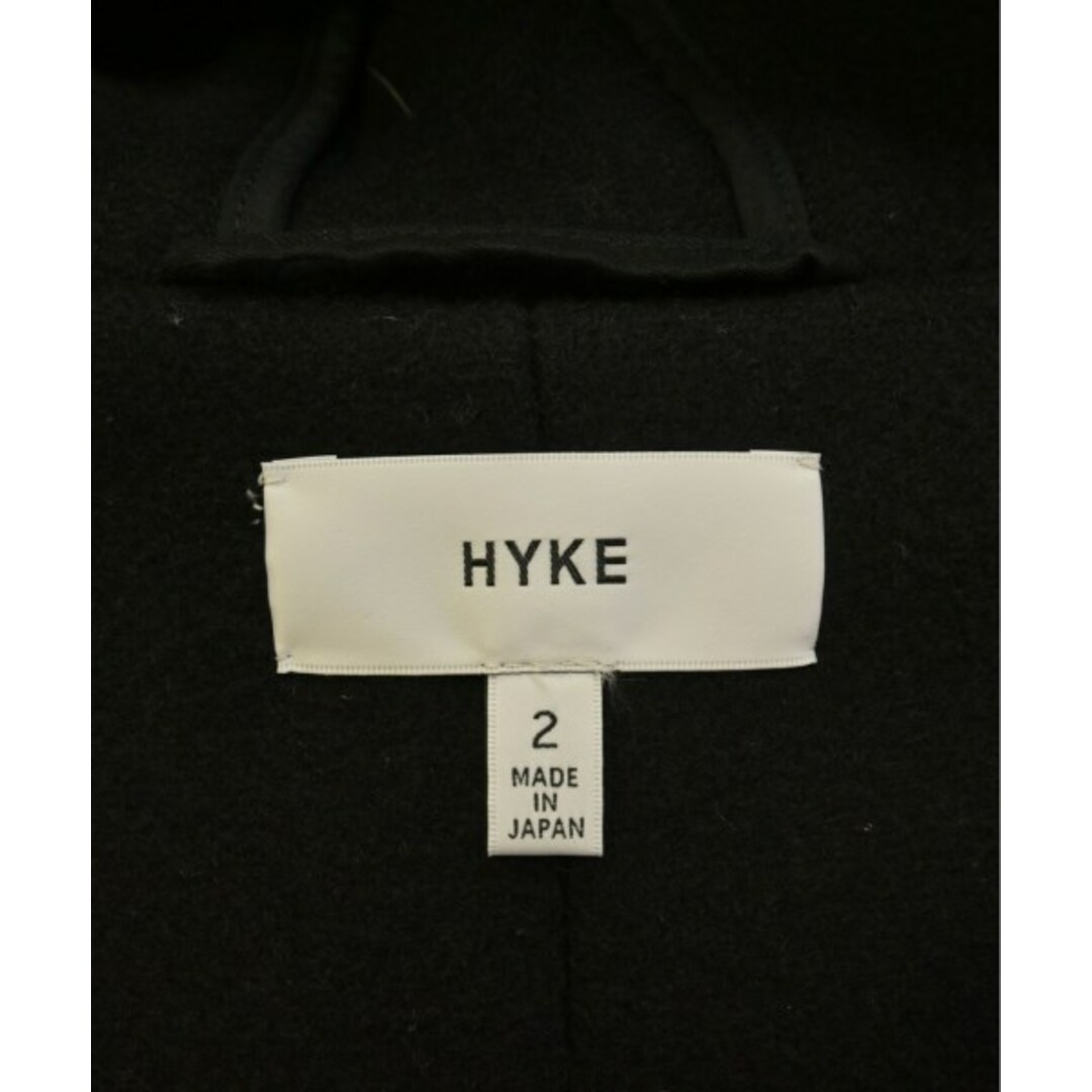 HYKE(ハイク)のHYKE ハイク ダッフルコート 2(M位) 黒 【古着】【中古】 レディースのジャケット/アウター(ダッフルコート)の商品写真