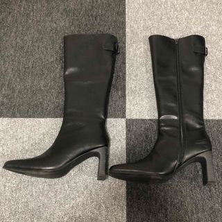 GYDA - GYDA BACK スリット ベルト デザイン ブーツ ブラック Lの通販
