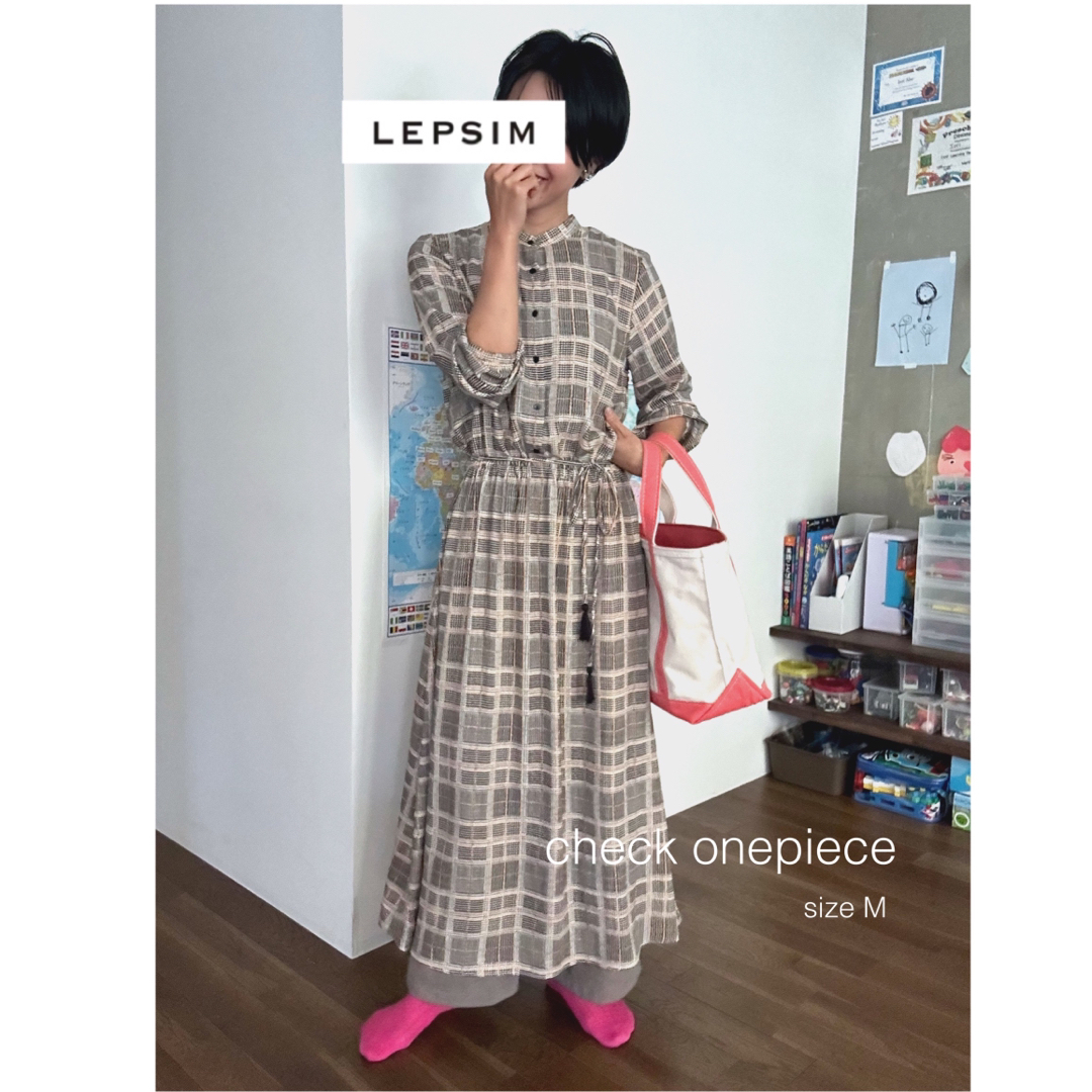 LEPSIM(レプシィム)のLEPSIM チェックロングワンピース レディースのワンピース(ロングワンピース/マキシワンピース)の商品写真