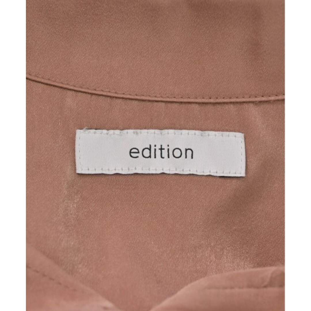 Edition(エディション)のEDITION エディション カジュアルシャツ 36(S位) ピンク 【古着】【中古】 レディースのトップス(シャツ/ブラウス(長袖/七分))の商品写真