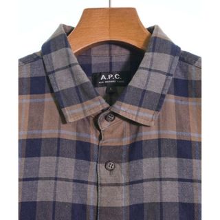 A.P.C. アーペーセー カジュアルシャツ L 黒x白(チェック) 【古着】-