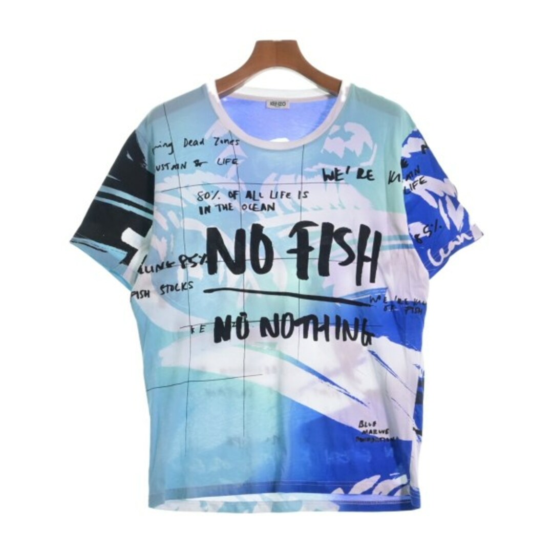 KENZO(ケンゾー)のKENZO ケンゾー Tシャツ・カットソー -(M位) 水色x青x白等 【古着】【中古】 メンズのトップス(Tシャツ/カットソー(半袖/袖なし))の商品写真