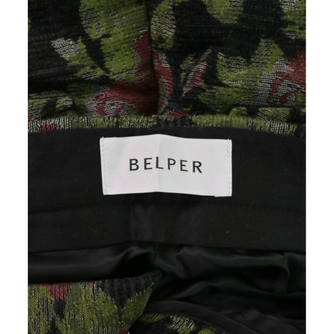 BELPER ベルパー パンツ（その他） 2(M位) 黒x緑x赤等(花柄)