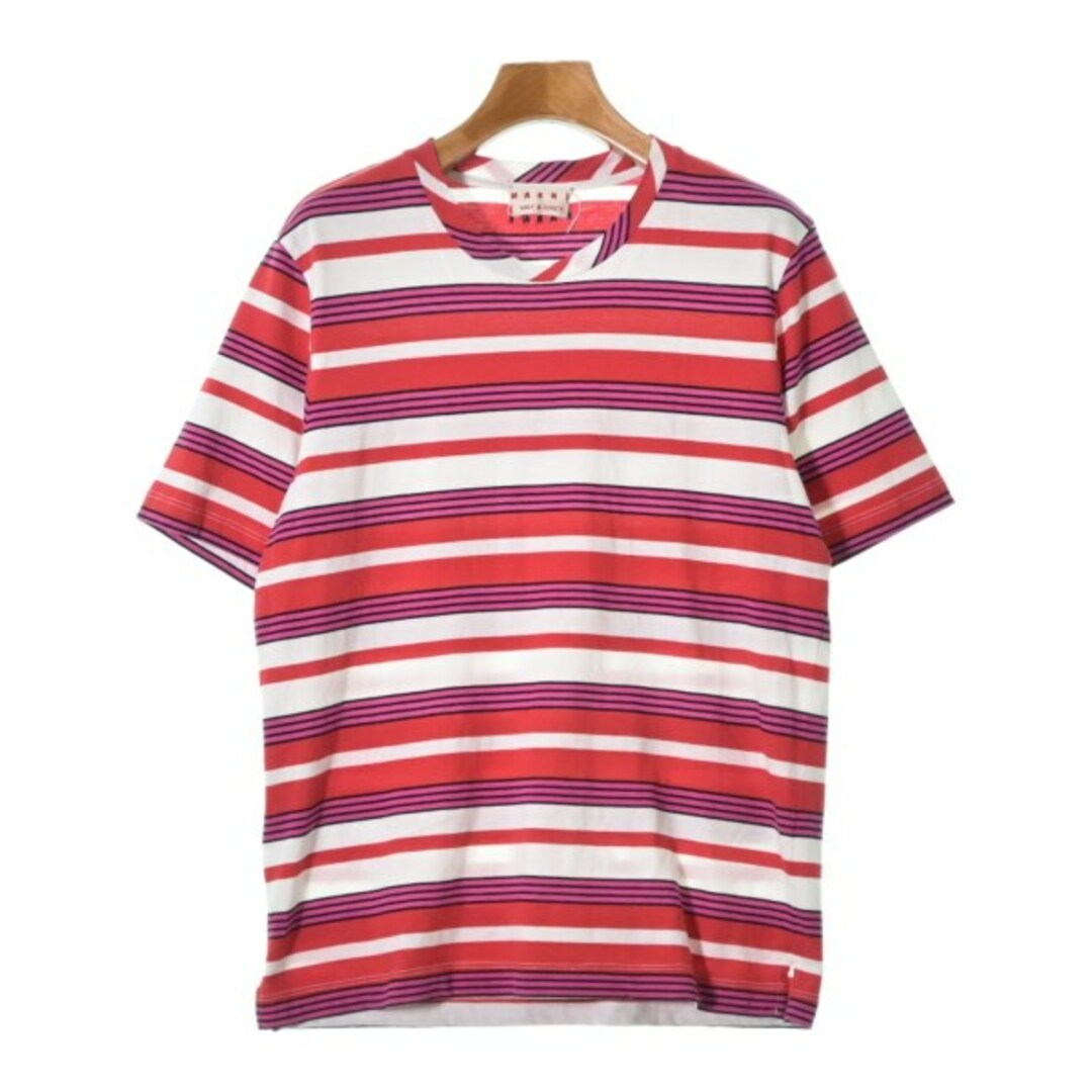 MARNI Tシャツ・カットソー 40(M位) 赤x白xピンク等(ボーダー)あり光沢