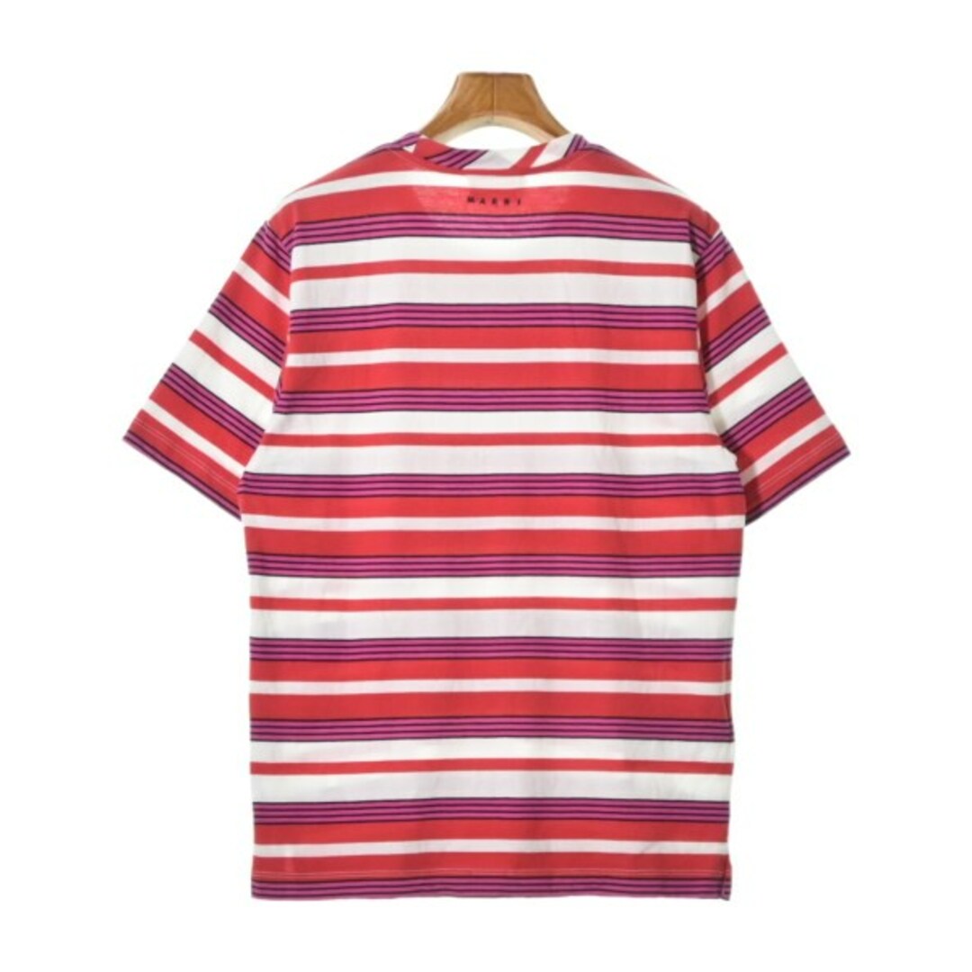 MARNI Tシャツ・カットソー 40(M位) 赤x白xピンク等(ボーダー)