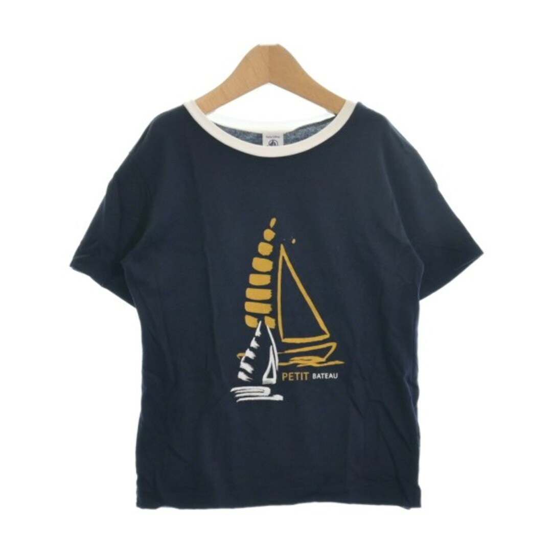 PETIT BATEAU(プチバトー)のPETIT BATEAU プチバトー Tシャツ・カットソー 8 紺 【古着】【中古】 キッズ/ベビー/マタニティのキッズ服女の子用(90cm~)(Tシャツ/カットソー)の商品写真