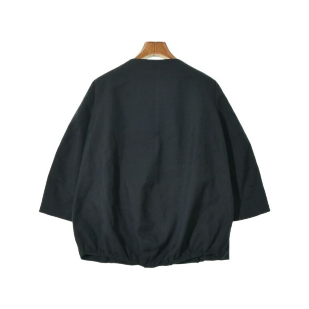 ジャンバティスタヴァリ ジャケット ショート丈 五分袖 ビックカラー XS 黒