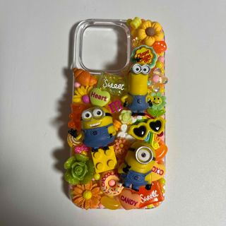 minion ミニオン iPhone14pro ケース デコ電 (スマホケース)