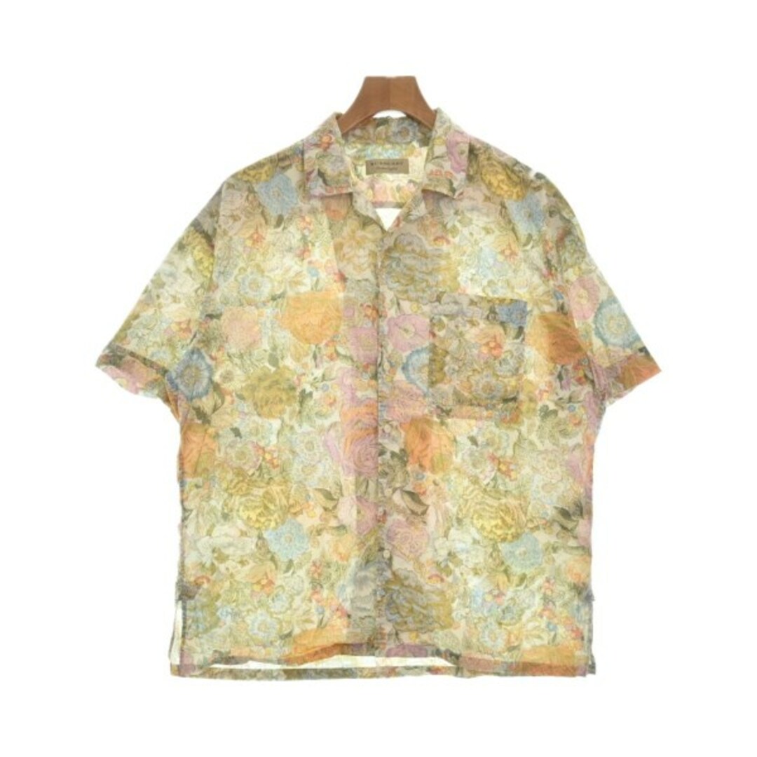 BURBERRY カジュアルシャツ XL 白xオレンジx水色等(花柄) 【古着】のサムネイル