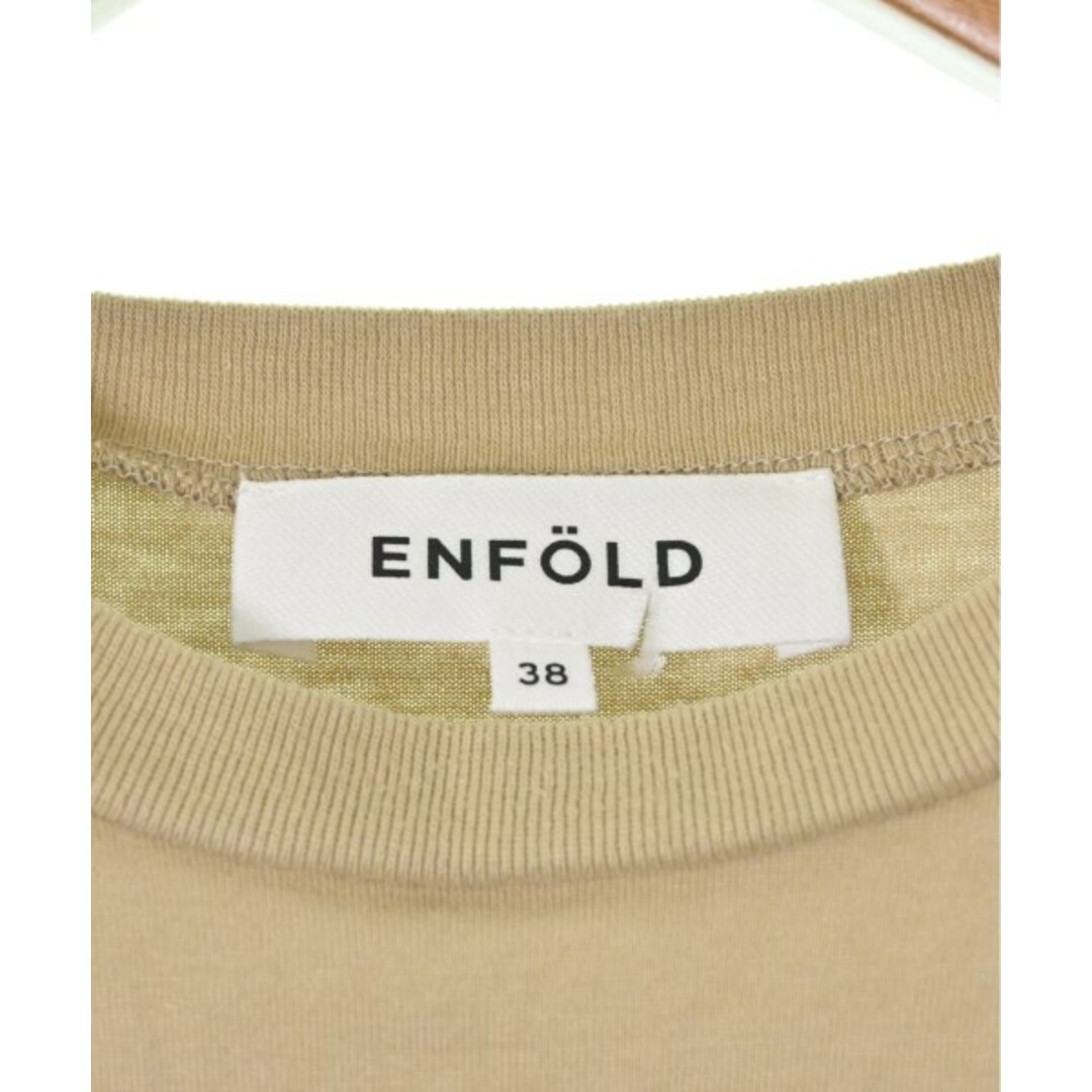 ENFOLD(エンフォルド)のENFOLD エンフォルド Tシャツ・カットソー 38(M位) ベージュ 【古着】【中古】 レディースのトップス(カットソー(半袖/袖なし))の商品写真
