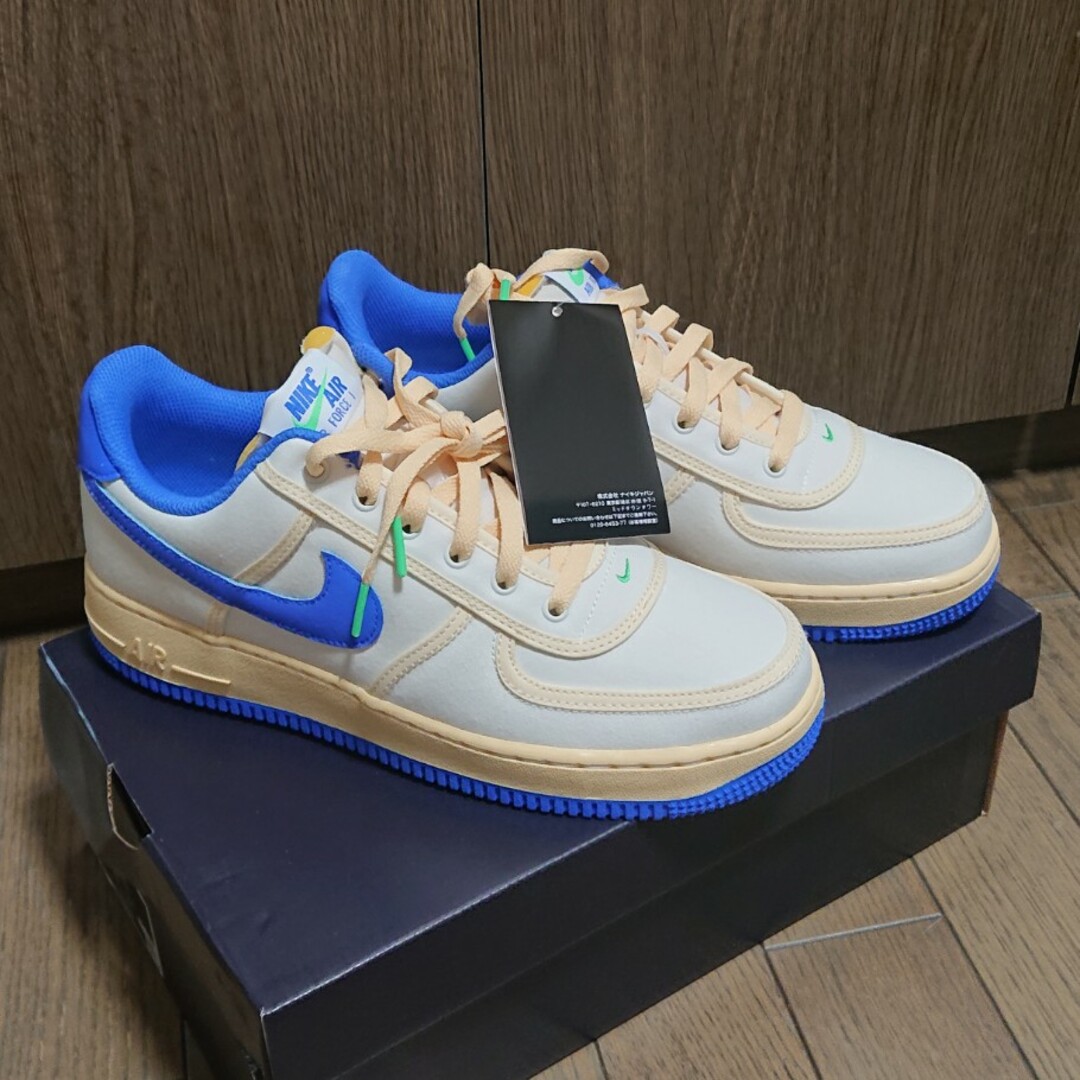 NIKE - 新品 ナイキ エアフォース1 白 ベージュ 青 緑 26cmの通販 by
