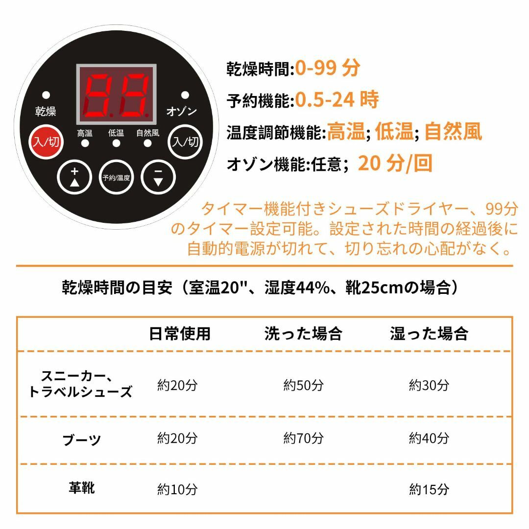 FORLIM 靴乾燥機 シューズ乾燥機 靴脱臭機 オゾンによる除菌・脱臭 温度調