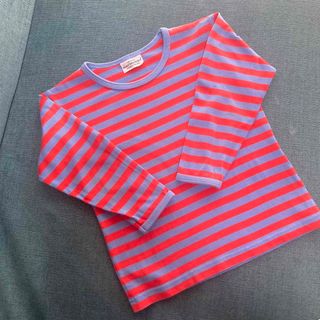 マリメッコ(marimekko)のマリメッコ　女の子　男の子　キッズ  100 ボーダー　青　水色　赤　ロンT(Tシャツ/カットソー)