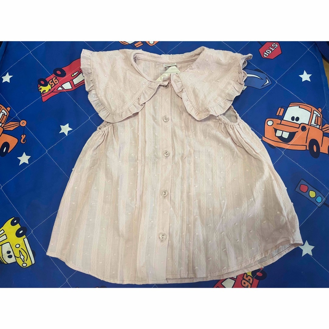 petit main(プティマイン)のpetit main Big衿布帛ブラウス　110cm キッズ/ベビー/マタニティのキッズ服女の子用(90cm~)(ブラウス)の商品写真