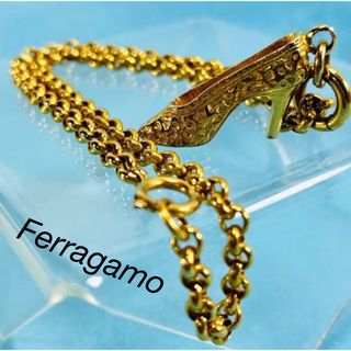 Salvatore Ferragamo サルヴァトーレフェラガモ ネックレス 靴モチーフ チェーン ヴィンテージ アクセサリー    ゴールド レディース 約32g 定番【品】