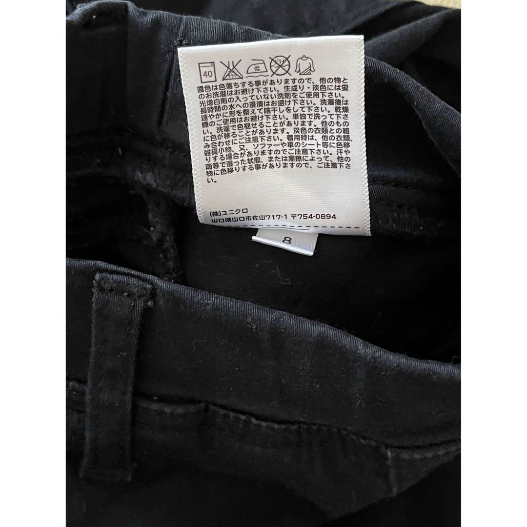 UNIQLO(ユニクロ)のUNIQLOキッズ 黒 スキニーパンツ 145-155 XL キッズ/ベビー/マタニティのキッズ服女の子用(90cm~)(パンツ/スパッツ)の商品写真