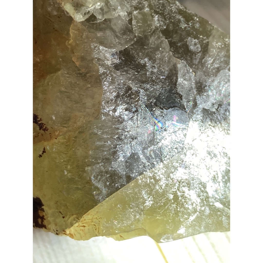 クォーツ オン フローライト❦͙ 　蛍石　ラフストーン　原石 クラスター　水晶 6