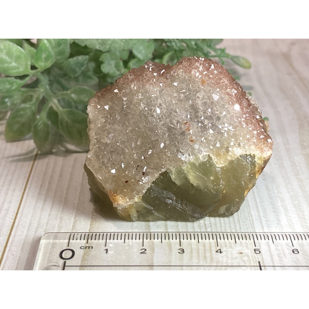 クォーツ オン フローライト❦͙ 　蛍石　ラフストーン　原石 クラスター　水晶 7