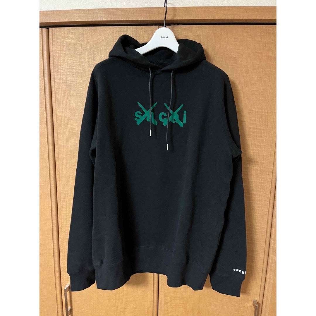 sacai KAWS Flock Print Hoodie size 3