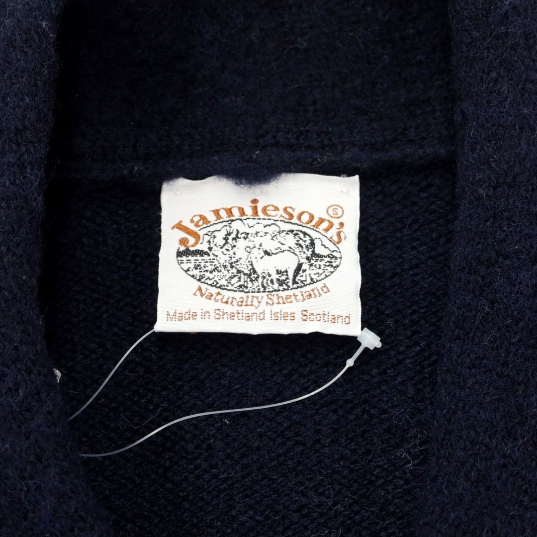 ジャミーソンズニットウェア Jamieson’s Knitwear ウール ショールカラー カーディガン ネイビー【サイズS】【メンズ】 2