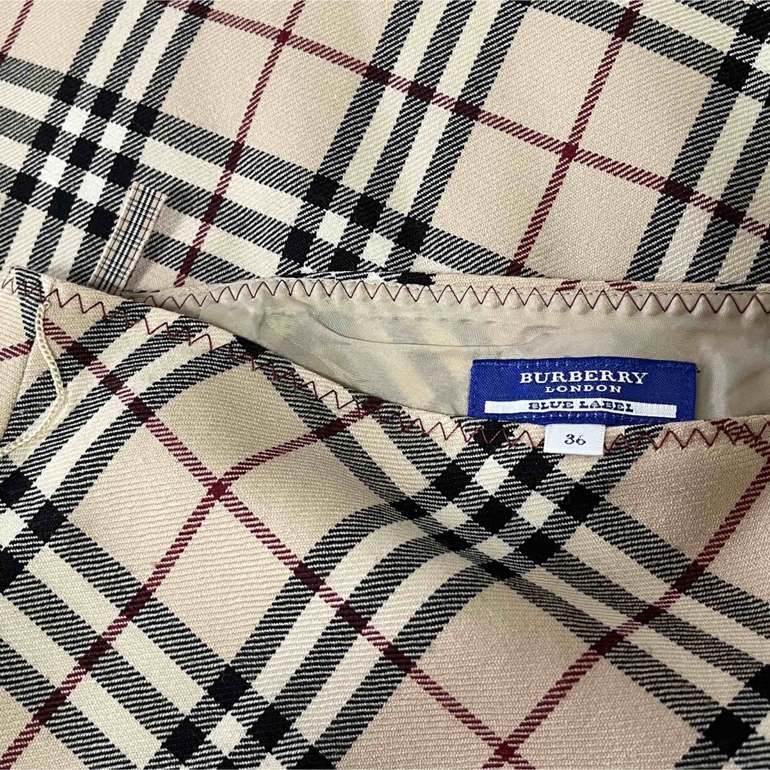 BURBERRY BLUE LABEL(バーバリーブルーレーベル)の【希少超美品】BURBERRY BLUE LABEL②絶版ノバチェック柄スカート レディースのスカート(ひざ丈スカート)の商品写真