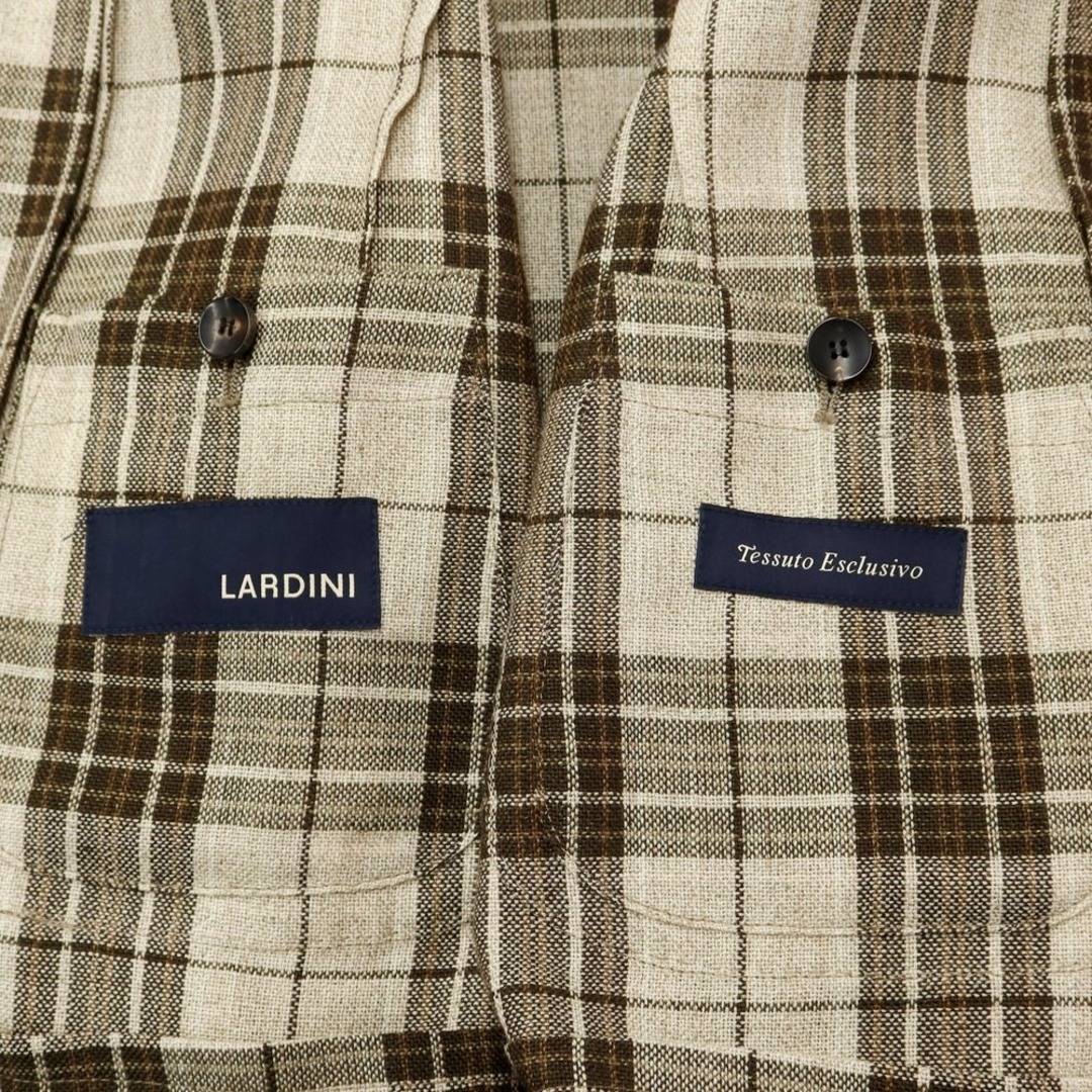 LARDINI - 【中古】ラルディーニ LARDINI ウールリネン チェック 3B ...