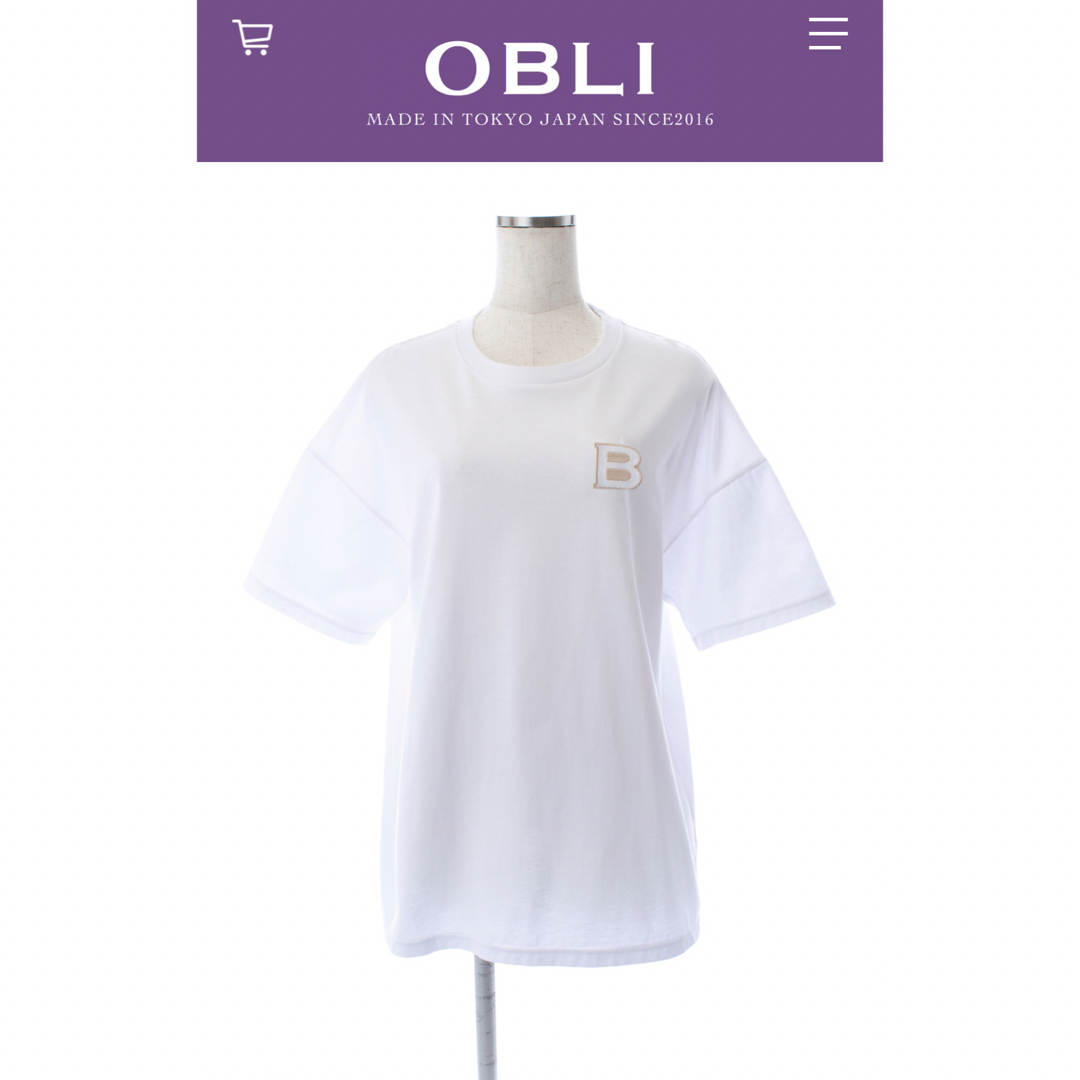 OBLI(オブリ)の❌購入不可　hiro様専用❌OBLI】ロゴワッペンTシャツ　 メンズのトップス(Tシャツ/カットソー(半袖/袖なし))の商品写真