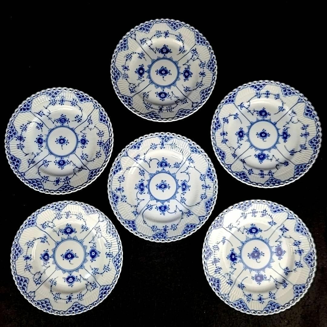 □美品 ◇ ロイヤルコペンハーゲン ブルーフルーテッドフルレース