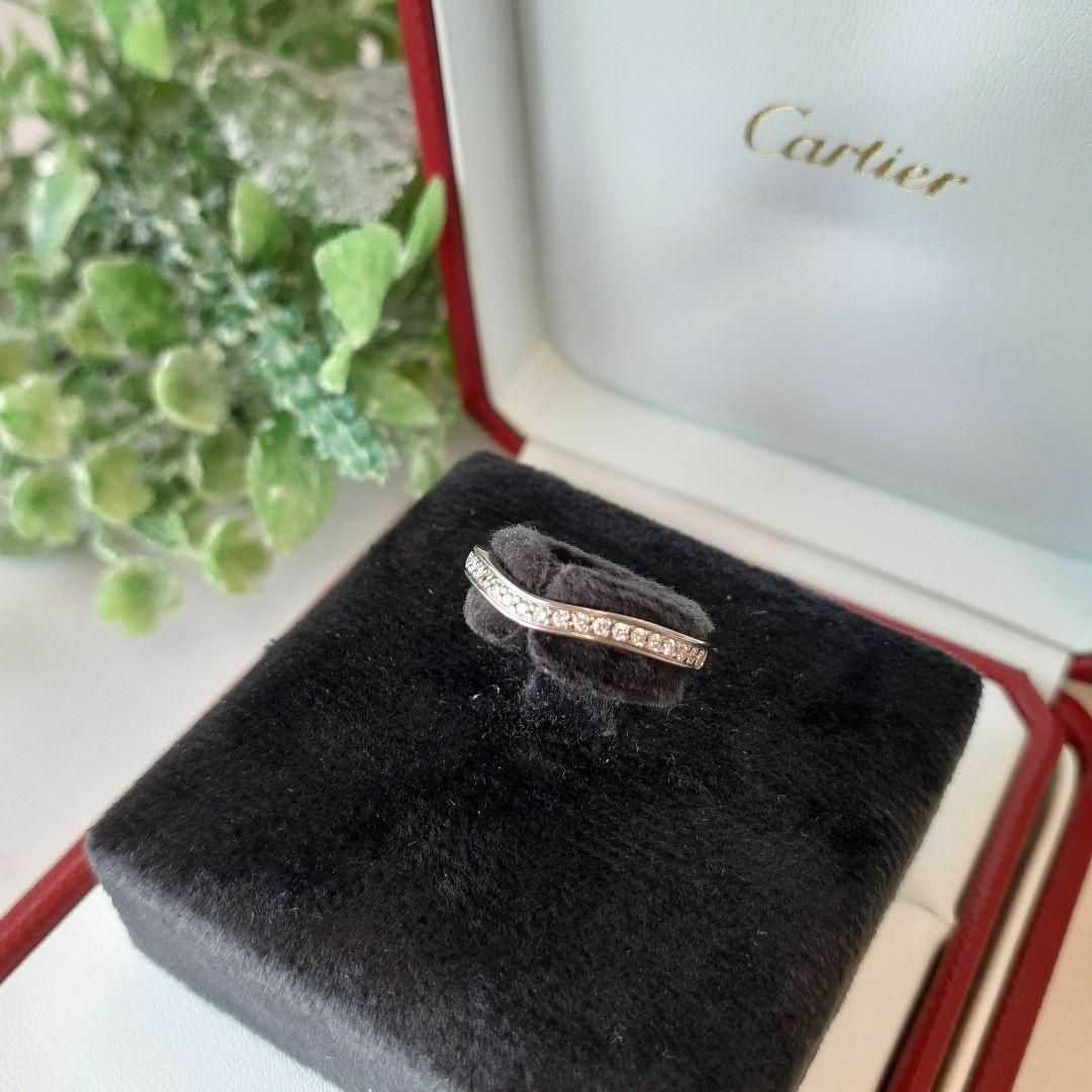 Cartier(カルティエ)のカルティエ　バレリーナ　ダイヤ　ハーフ エタニティ プラチナ リング 44号 レディースのアクセサリー(リング(指輪))の商品写真
