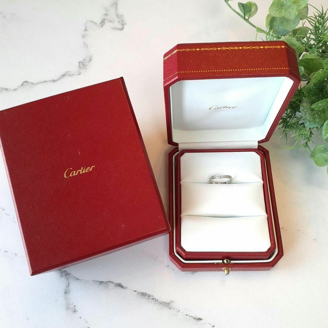 Cartier(カルティエ)のカルティエ　バレリーナ　ダイヤ　ハーフ エタニティ プラチナ リング 44号 レディースのアクセサリー(リング(指輪))の商品写真