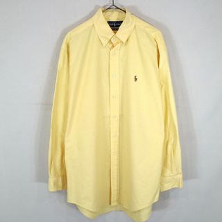 ポロラルフローレン(POLO RALPH LAUREN)のSALE/ Polo by Ralph Lauren ポロバイラルフローレン ボタンダウン長袖シャツ アメカジ ライトイエロー (メンズ 16(32/33)) 中古 古着 O0533(シャツ)