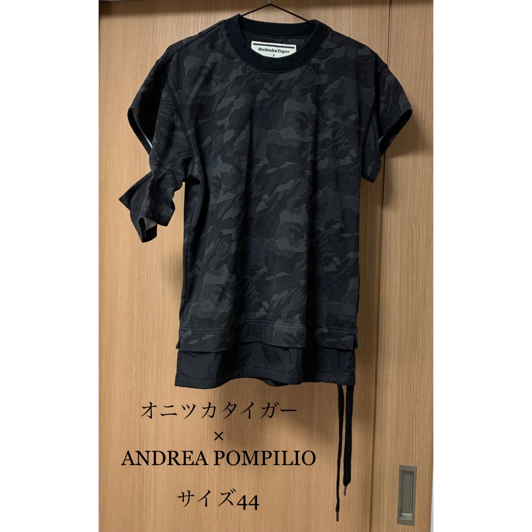 オニツカタイガー×ANDREA POMPILIO/変形デザインTシャツ44サイズ