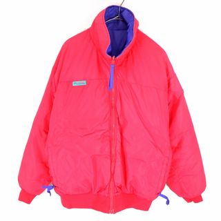 コロンビア(Columbia)のSALE/ 90年代 Columbia コロンビア ダウンジャケット  リバーシブル  アウトドア キャンプ アウター 防寒 レッド (メンズ XL) 中古 古着 O0543(ダウンジャケット)