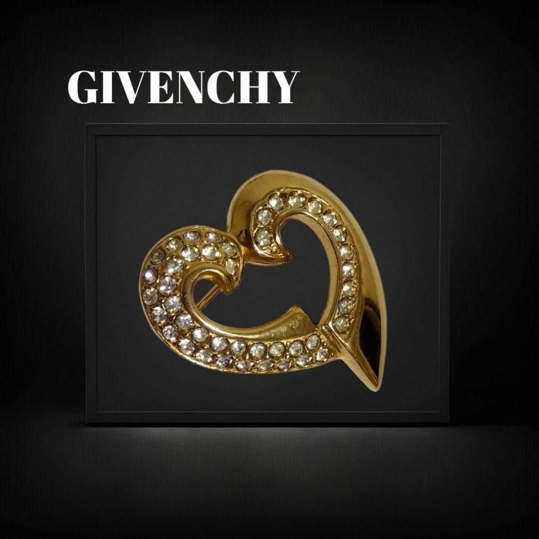 GIVENCHY - GIVENCHY ジバンシー ブローチ ゴールド ラインストーン