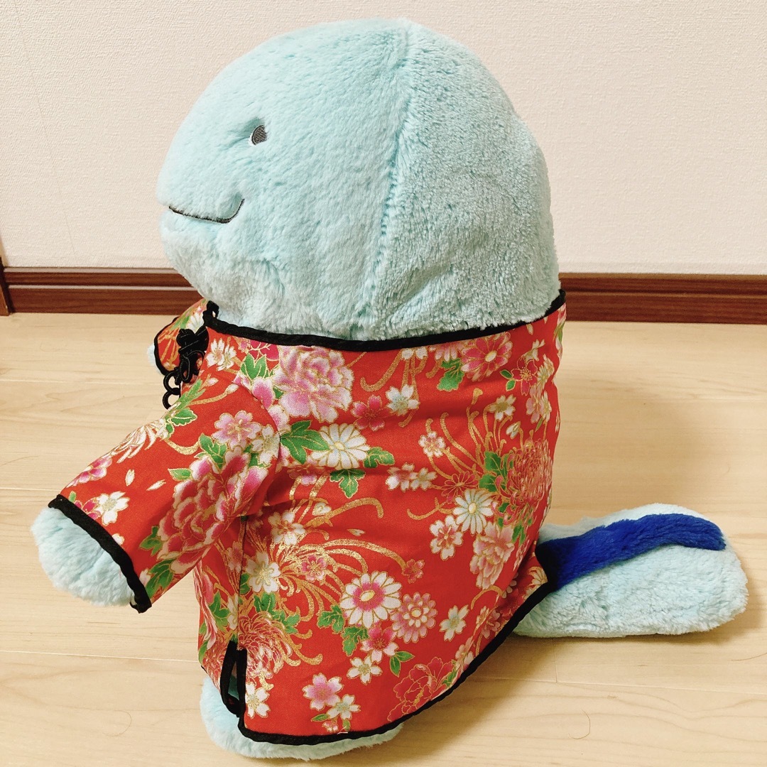 【ぼたもち屋様専用】ふわふわヌオー チャイナ服 赤青セット ハンドメイドのぬいぐるみ/人形(ぬいぐるみ)の商品写真