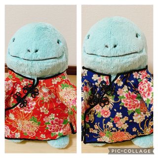 【ぼたもち屋様専用】ふわふわヌオー チャイナ服 赤青セット(ぬいぐるみ)