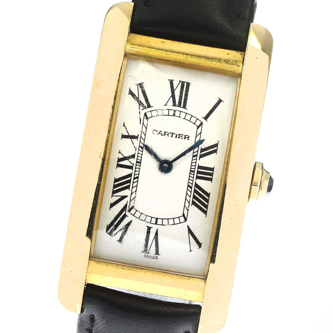 カルティエ CARTIER タンクアメリカンMM K18YG クォーツ メンズ _758884