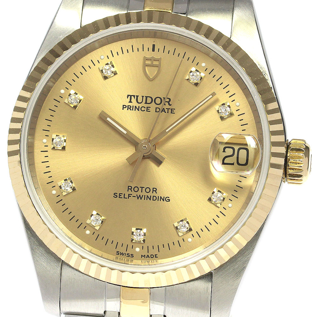 チュードル TUDOR 72033 プリンスデイト YGコンビ cal.2824-2 10Pダイヤ 自動巻き ボーイズ _753491