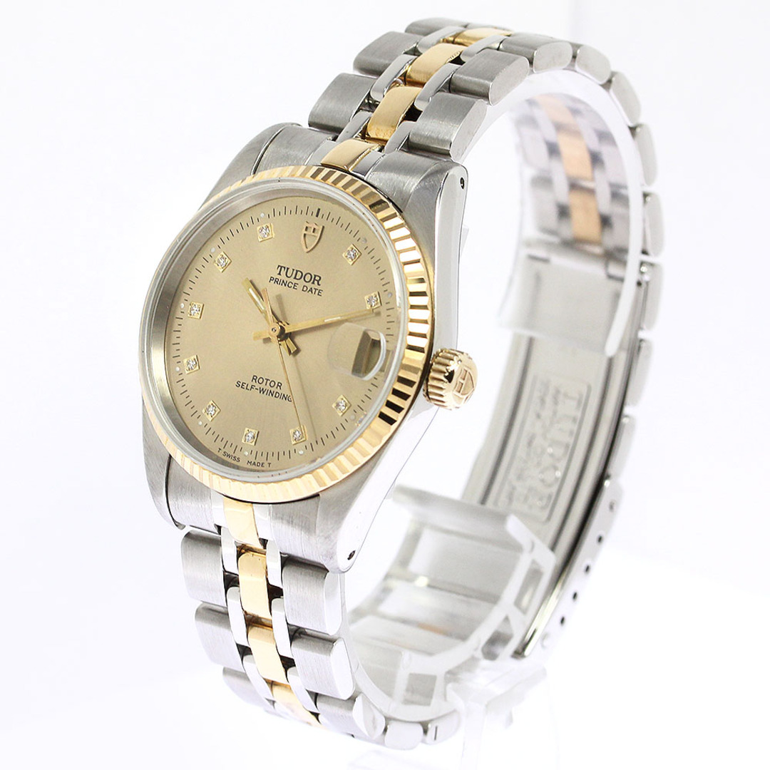 Tudor(チュードル)のチュードル TUDOR 72033 プリンスデイト YGコンビ cal.2824-2 10Pダイヤ 自動巻き ボーイズ 良品 _753515【ev15】 メンズの時計(腕時計(アナログ))の商品写真
