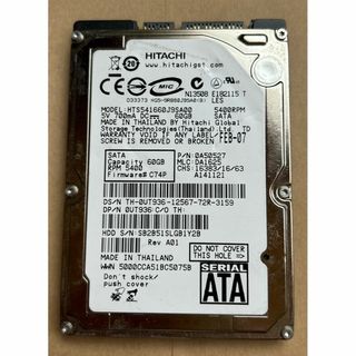 ノートPC用HDD（ハードディスク、容量60GB）HTS541660J9SA00(PCパーツ)