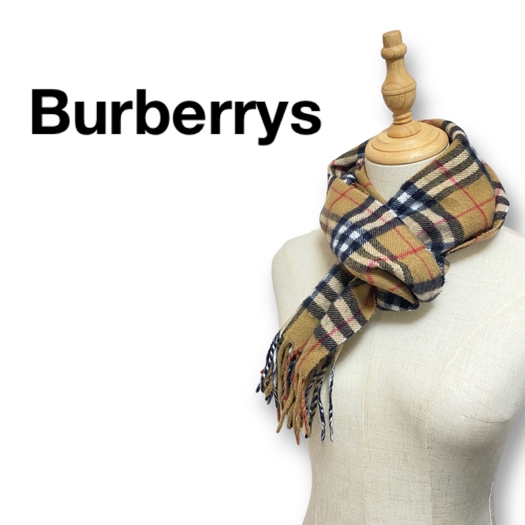 BURBERRY(バーバリー)のBurberry バーバリー マフラー  カシミヤ100% イングランド製  レディースのファッション小物(マフラー/ショール)の商品写真