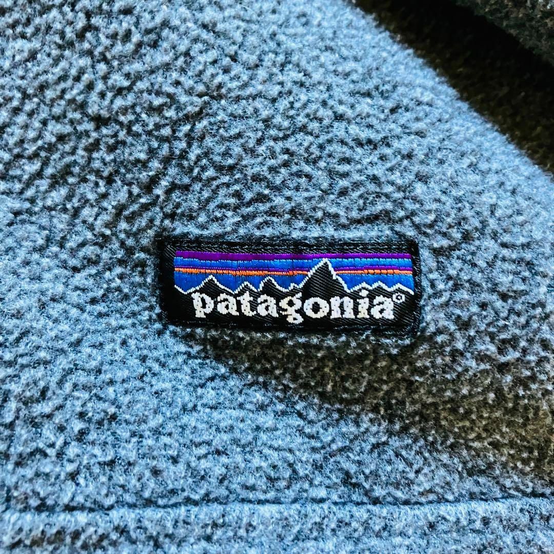 レア　patagonia シンチラ　フリースジャケット ハーフジップ　ロゴ