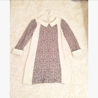 ジルバイジルスチュアート(JILL by JILLSTUART)の💗jill by jillstuart 上品パープル×白ワンピース💗(ひざ丈ワンピース)