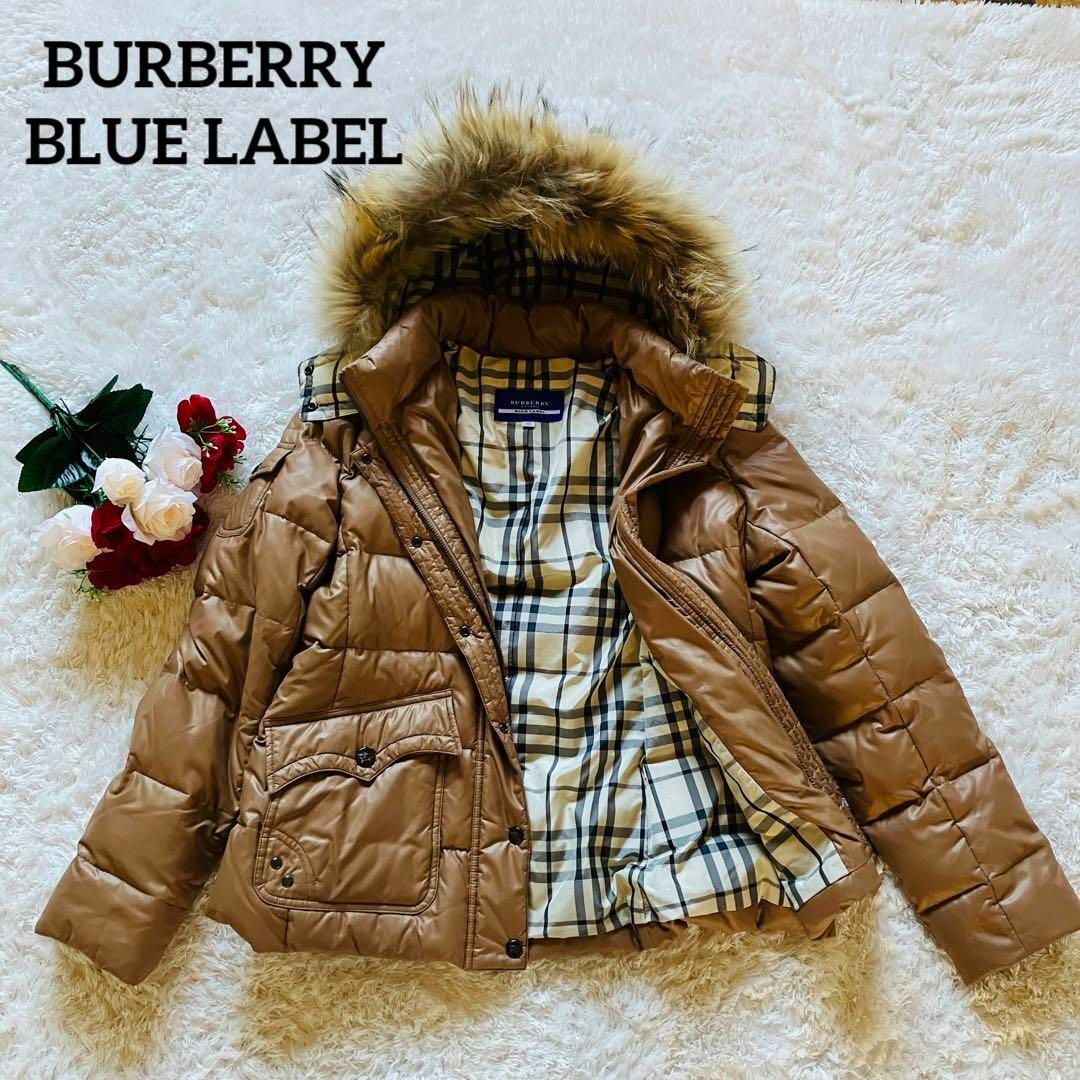 BURBERRY BLUE LABEL - 【希少】バーバリー ダウンジャケット タヌキ