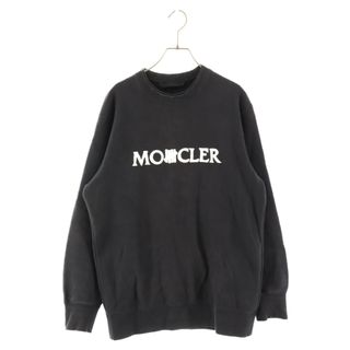 モンクレール(MONCLER)のMONCLER モンクレール MAGLIA GIROCOLLO マーリエ ジッロコッロ ロゴプリントクルーネックスウェット ブラック F20928G71810 V8187(スウェット)