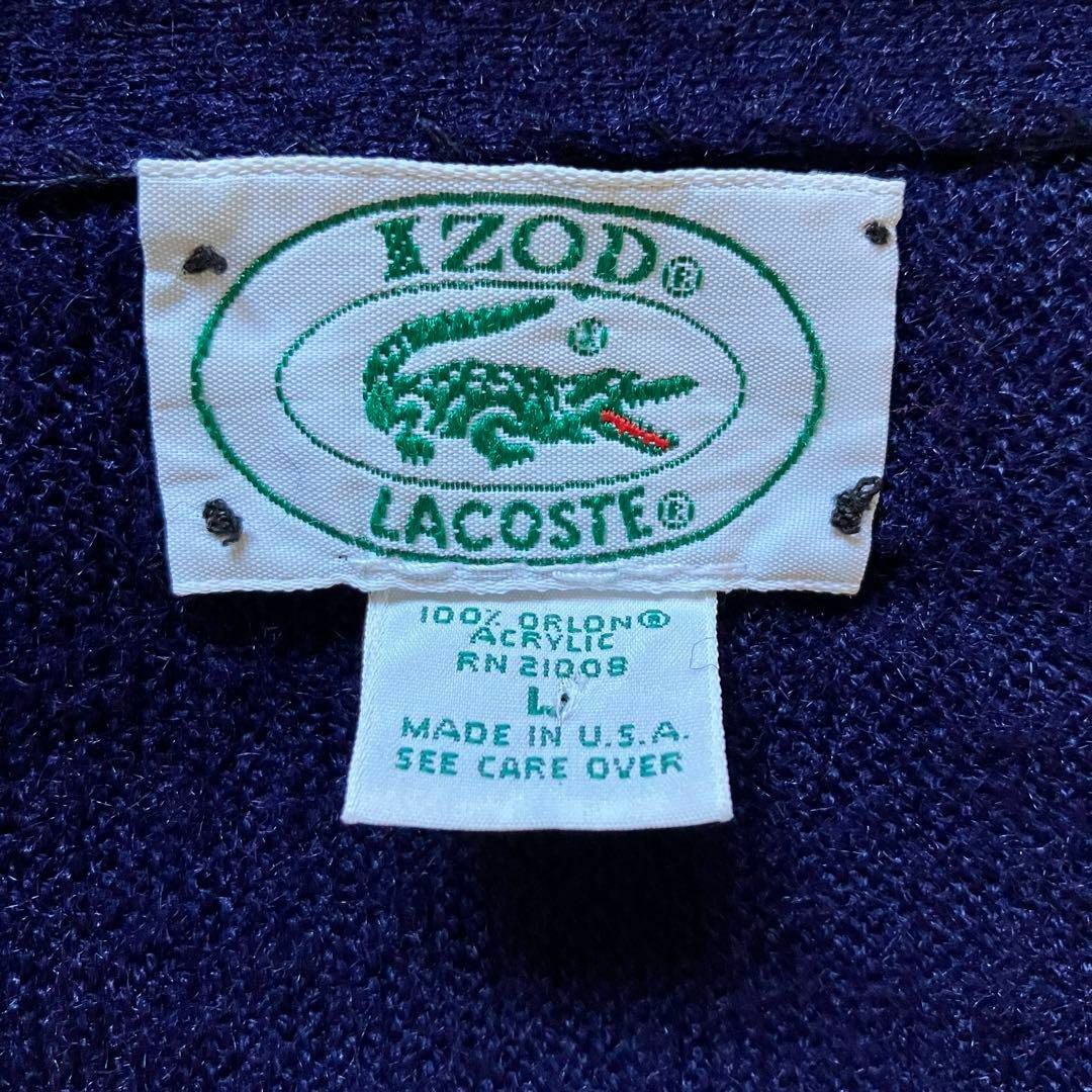 LACOSTE(ラコステ)の【希少】IZODLACOSTE アイゾッドラコステ　カーディガン　ネイビー　L レディースのトップス(カーディガン)の商品写真