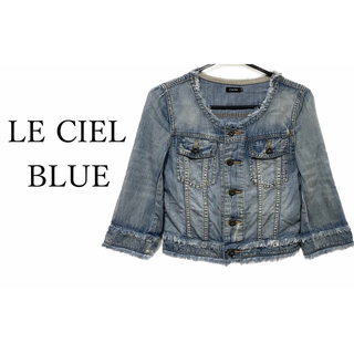 ルシェルブルー(LE CIEL BLEU)のLE CIEL BLUE【美品】七分袖 シャンブレー 長袖 ジャケット(Gジャン/デニムジャケット)