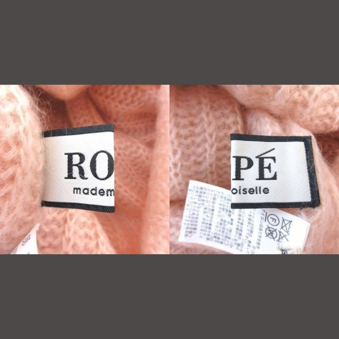 ROPE’(ロペ)のロペ モヘヤニット セーター 長袖 ボートネック リブ 38 ピンク ■MO レディースのトップス(ニット/セーター)の商品写真